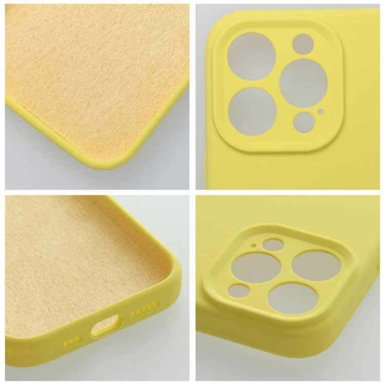 Grube matowe etui silikonowe do iPhone 17 Pro Max / 18 Pro Max Silicone 2mm z pełną ochroną aparatu – Żółte