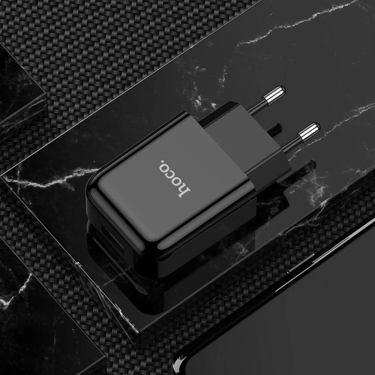 Kompaktowa ładowarka sieciowa Hoco N2 USB 2.1A (10.5W) – czarna
