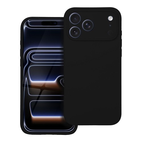 Grube matowe etui silikonowe do iPhone 17 Pro Max / 18 Pro Max Silicone 2mm z pełną ochroną aparatu – Czarne