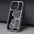 Brokatowe etui ochronne z motywem misia do iPhone 17 Pro Max / 18 Pro Max Teddy Bear – Srebrne
