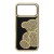 Brokatowe etui ochronne z motywem misia do iPhone 17 Pro Max / 18 Pro Max Teddy Bear – Złote