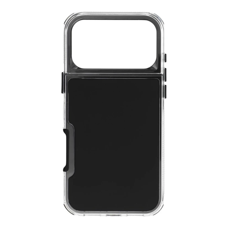 Hybrydowe etui ochronne do iPhone 17 Pro Max / 18 Pro Max Matrix z przezroczystą ramką – Czarne