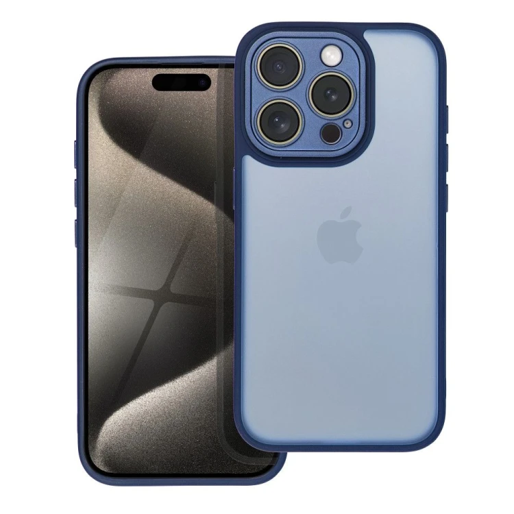 Matowe etui ochronne do iPhone 17 Pro Max / 18 Pro Max Variete z wbudowanymi szkiełkami na aparat – Granatowe