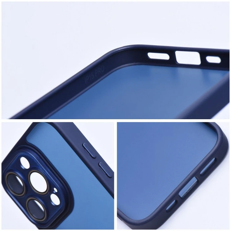 Matowe etui ochronne do iPhone 17 Pro Max / 18 Pro Max Variete z wbudowanymi szkiełkami na aparat – Granatowe