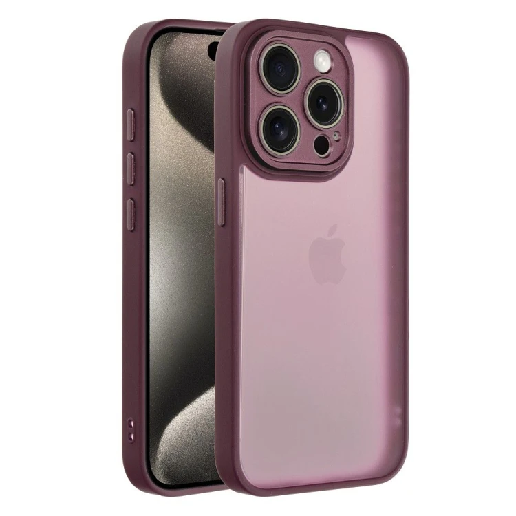 Matowe etui ochronne do iPhone 17 Pro Max / 18 Pro Max Variete z wbudowanymi szkiełkami na aparat – Purpurowe