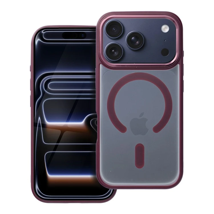 Półprzezroczyste matowe etui do iPhone 17 Pro / 18 Pro Matte Mag Cover zgodne z MagSafe – Czerwone