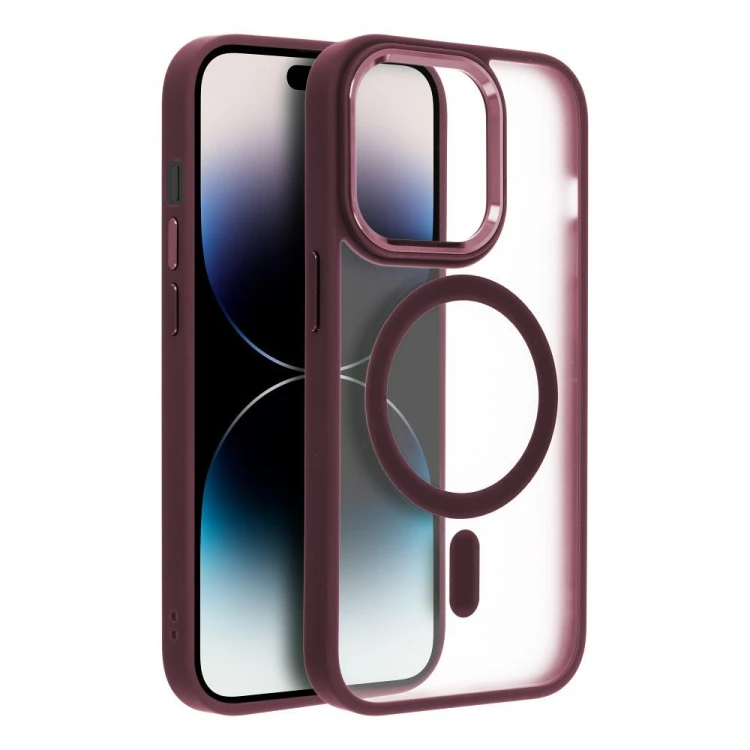 Półprzezroczyste matowe etui do iPhone 17 Pro / 18 Pro Matte Mag Cover zgodne z MagSafe – Czerwone