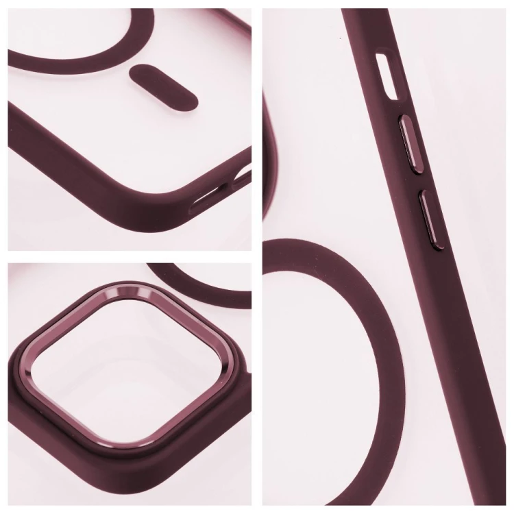 Półprzezroczyste matowe etui do iPhone 17 Pro / 18 Pro Matte Mag Cover zgodne z MagSafe – Czerwone