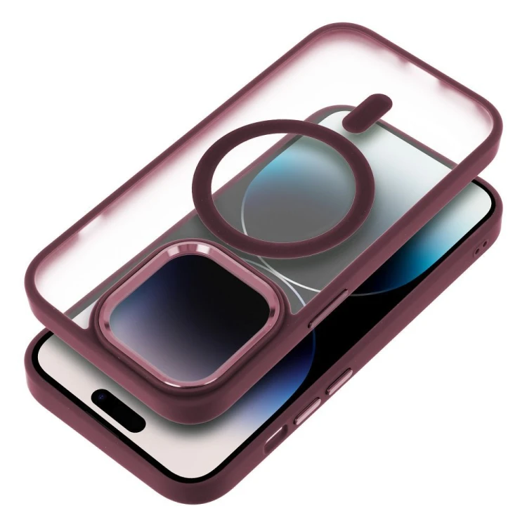 Półprzezroczyste matowe etui do iPhone 17 Pro / 18 Pro Matte Mag Cover zgodne z MagSafe – Czerwone