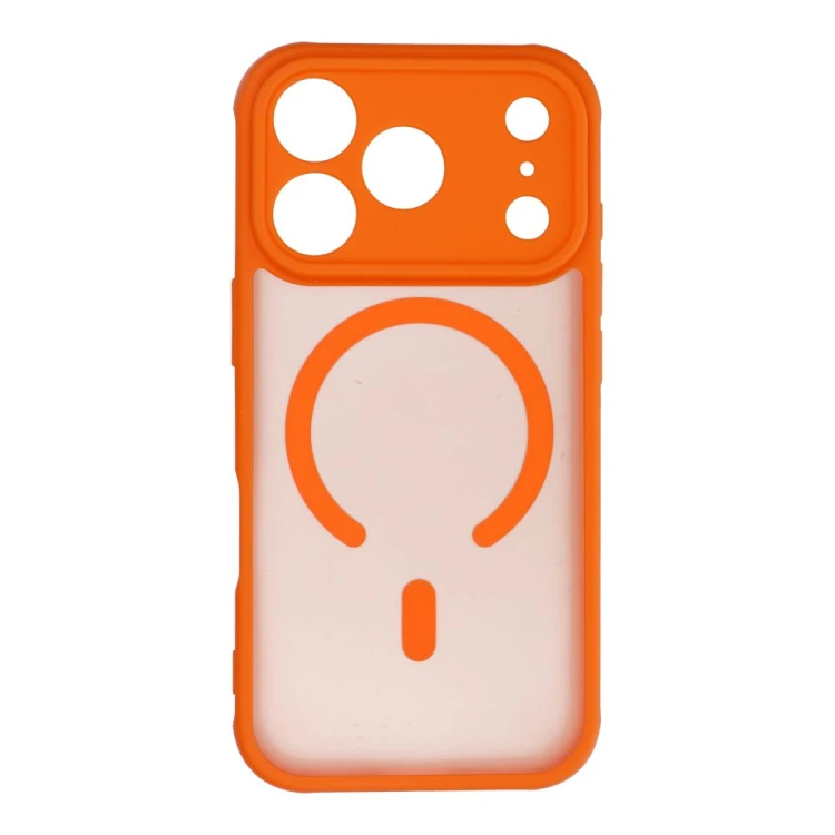Półprzezroczyste matowe etui do iPhone 17 Pro / 18 Pro Full Matte Mag Cover zgodne z MagSafe – Pomarańczowe