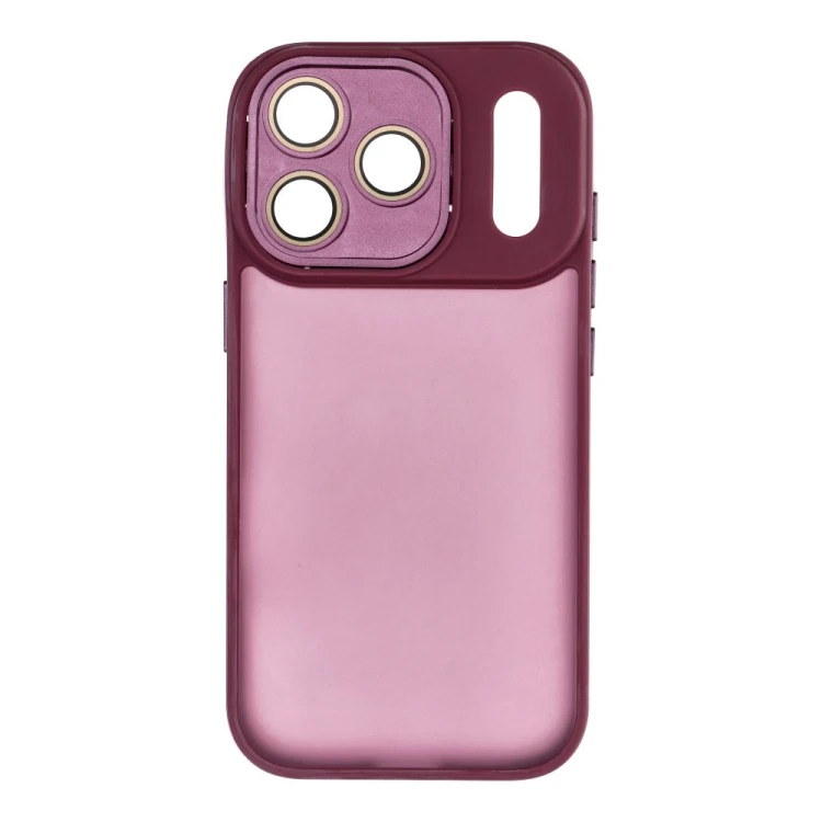 Matowe etui do iPhone 17 Pro / 18 Pro Variete z pełną zabudową aparatu i szkiełkami na obiektywy – Purpurowe