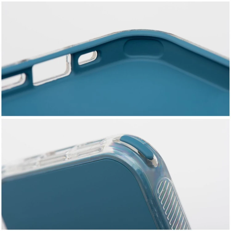 Wielowarstwowe etui ochronne do iPhone 17 Pro / 18 Pro Matrix z przezroczystą ramką – Niebieskie