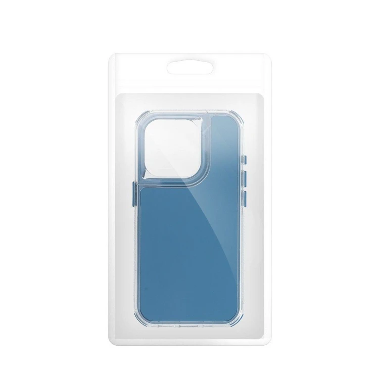 Wielowarstwowe etui ochronne do iPhone 17 Pro / 18 Pro Matrix z przezroczystą ramką – Niebieskie