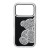 Modne etui ochronne do iPhone 17 Pro / 18 Pro Teddy Bear z błyszczącym wzorem – Srebrne