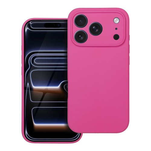 Grube matowe etui silikonowe do iPhone 17 Pro / 18 Pro Silicone 2mm z pełną ochroną aparatu – Różowe