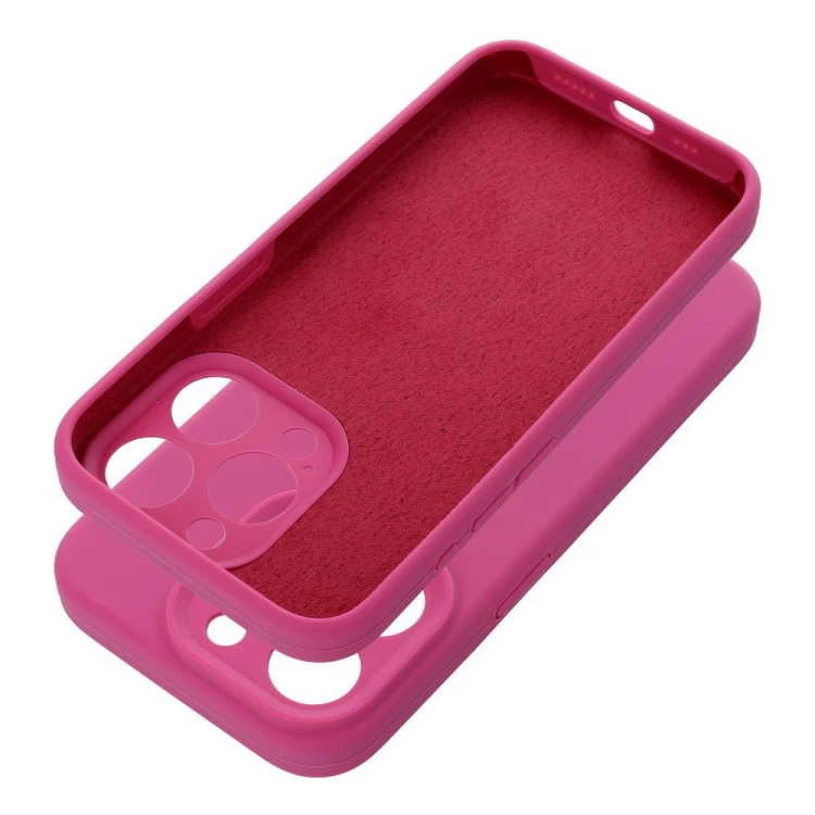 Grube matowe etui silikonowe do iPhone 17 Pro / 18 Pro Silicone 2mm z pełną ochroną aparatu – Różowe