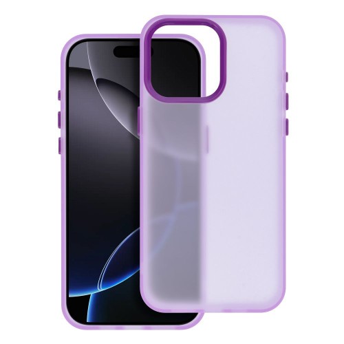 Hybrydowe etui ochronne do iPhone 17 Pro / 18 Pro Sappy z matowymi pleckami – Fioletowe