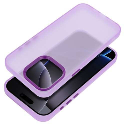 Hybrydowe etui ochronne do iPhone 17 Pro / 18 Pro Sappy z matowymi pleckami – Fioletowe