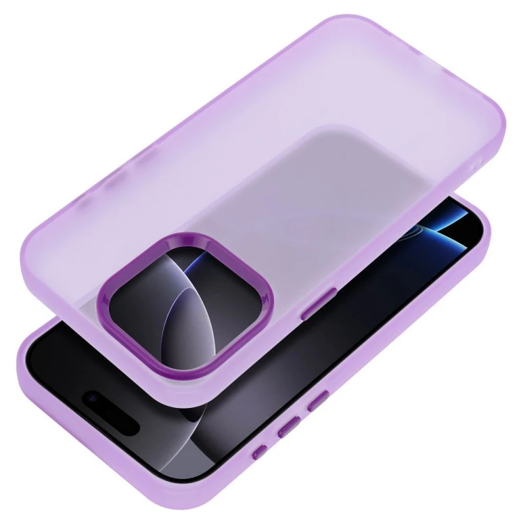 Hybrydowe etui ochronne do iPhone 17 Pro / 18 Pro Sappy z matowymi pleckami – Fioletowe