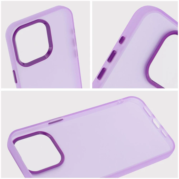 Hybrydowe etui ochronne do iPhone 17 Pro / 18 Pro Sappy z matowymi pleckami – Fioletowe