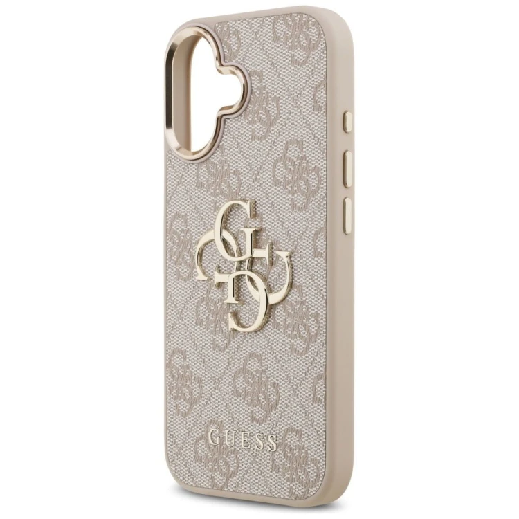 Etui Guess iPhone 17 Big 4G Classic Złoto-Różowe - Futerał MagSafe z Paskiem